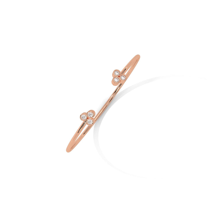 Diamond Cluster Cuff Rose Gold Bracelet  – Heera One