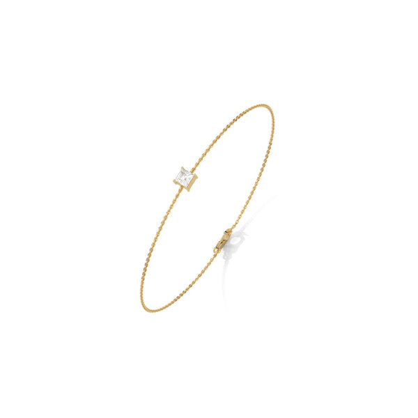 Princess Solitaire Chain Bracelet