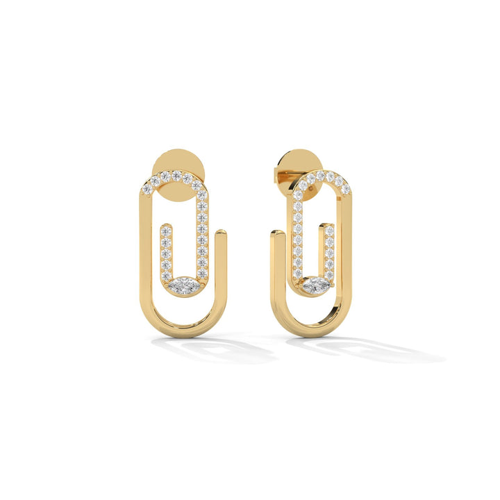 Moonlit Clip Diamond Earrings