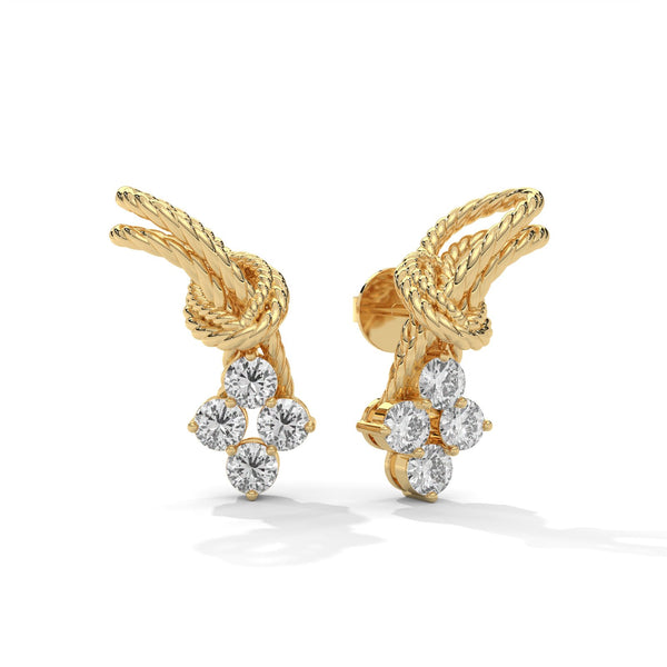 Reef Knot Diamond Earrings