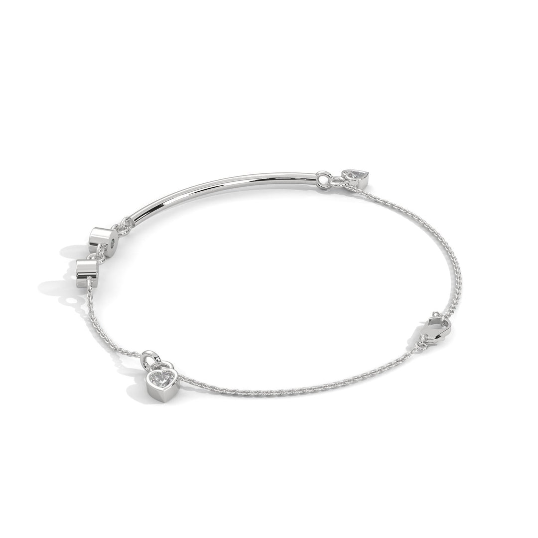 Diamond Bezel station Bracelet