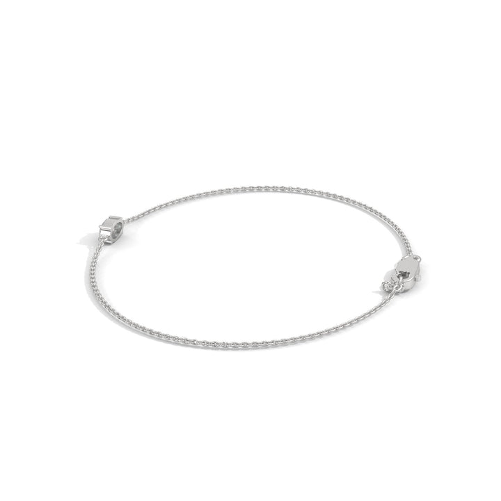 Oval Solitaire Diamond Bracelet