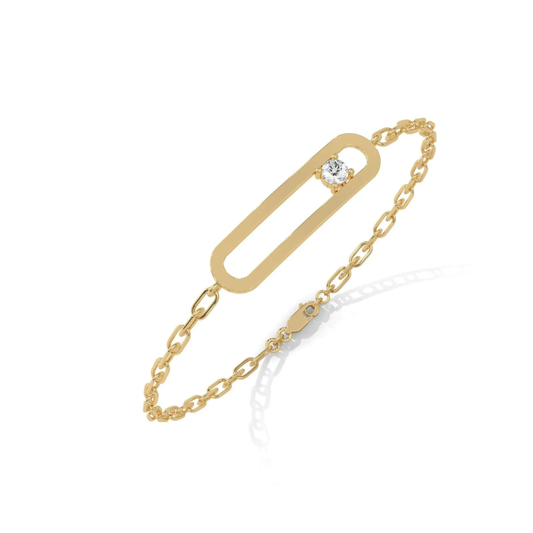Bond Paper-Clip Gold Bracelet – Heera One