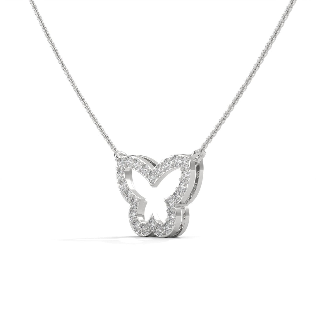 OPEN BUTTERFLY SILVER NECKLACE   – Heera One