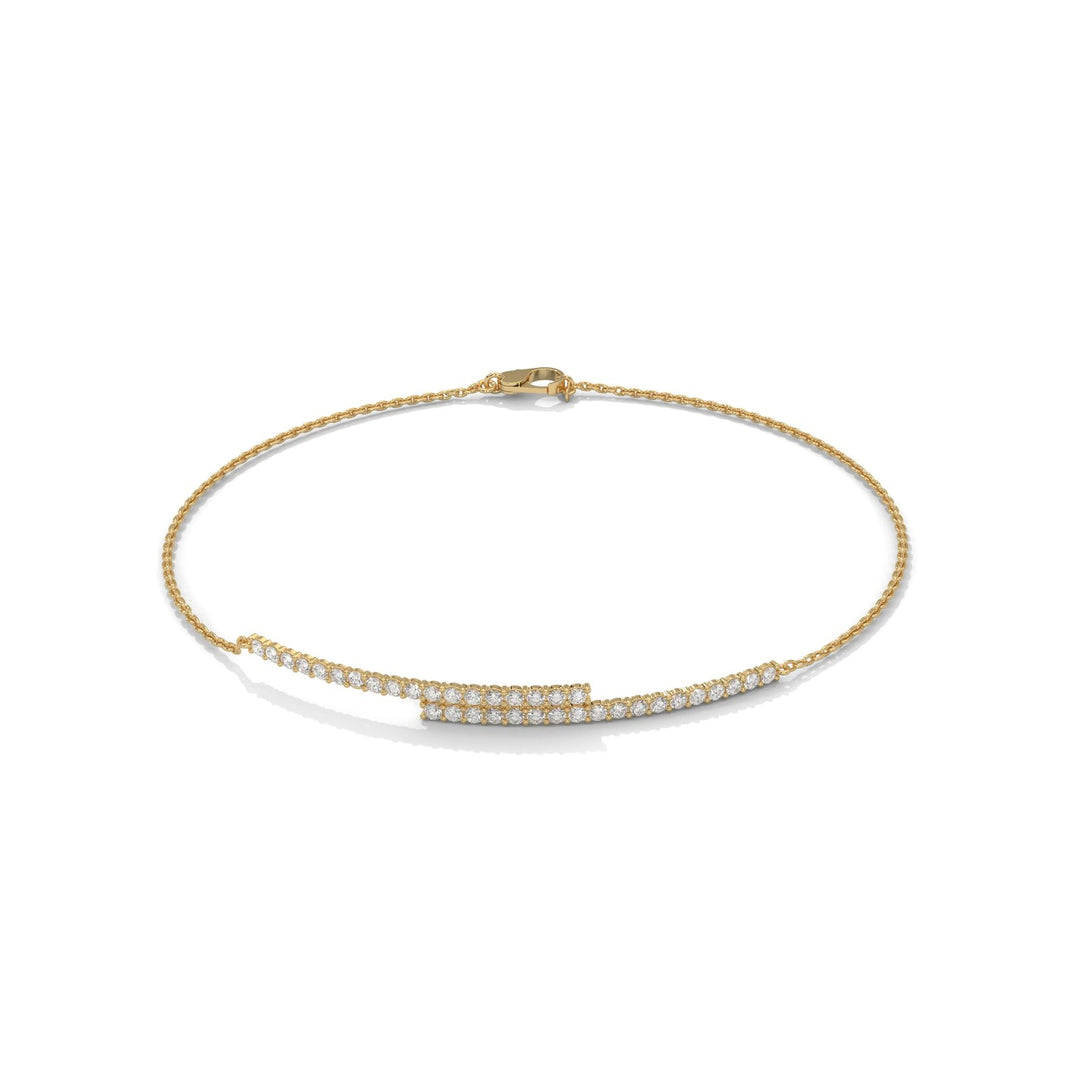 Overlap Pave diamond Bracelet