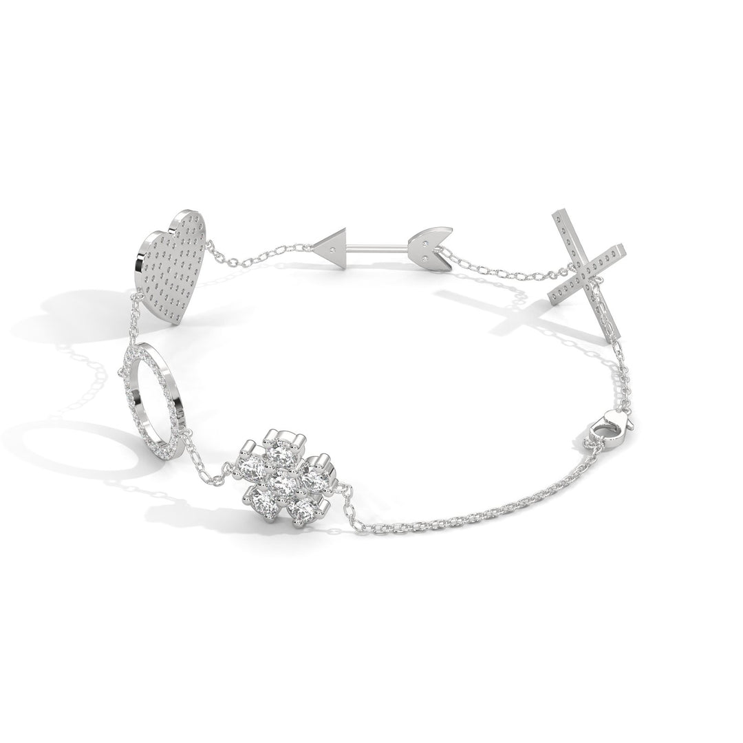 Multi Motif Diamond Bracelet