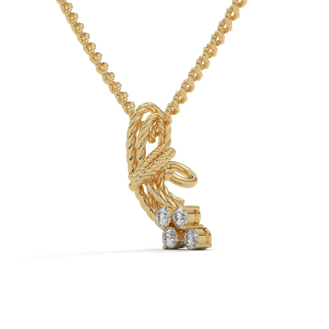 Reef Knot Diamond Necklace