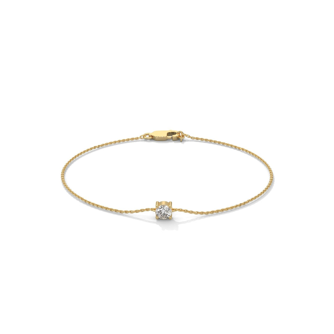 Solitaire Diamond Chain Bracelet