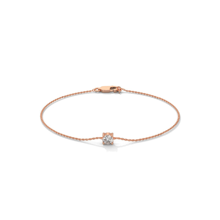 Solitaire Diamond Chain Bracelet