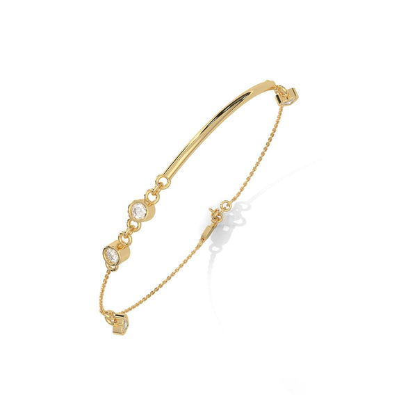 Diamond Bezel Station Bracelet