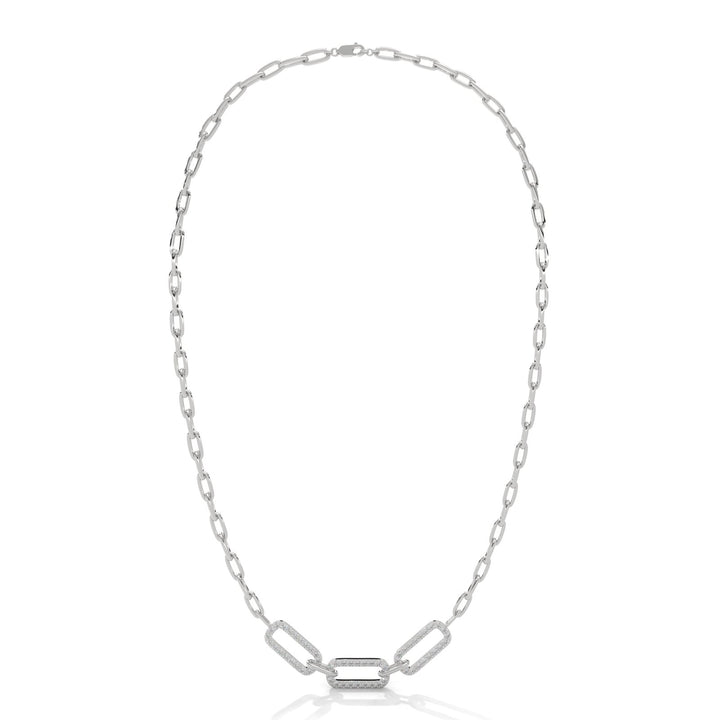 Paper-Link Diamond Necklace