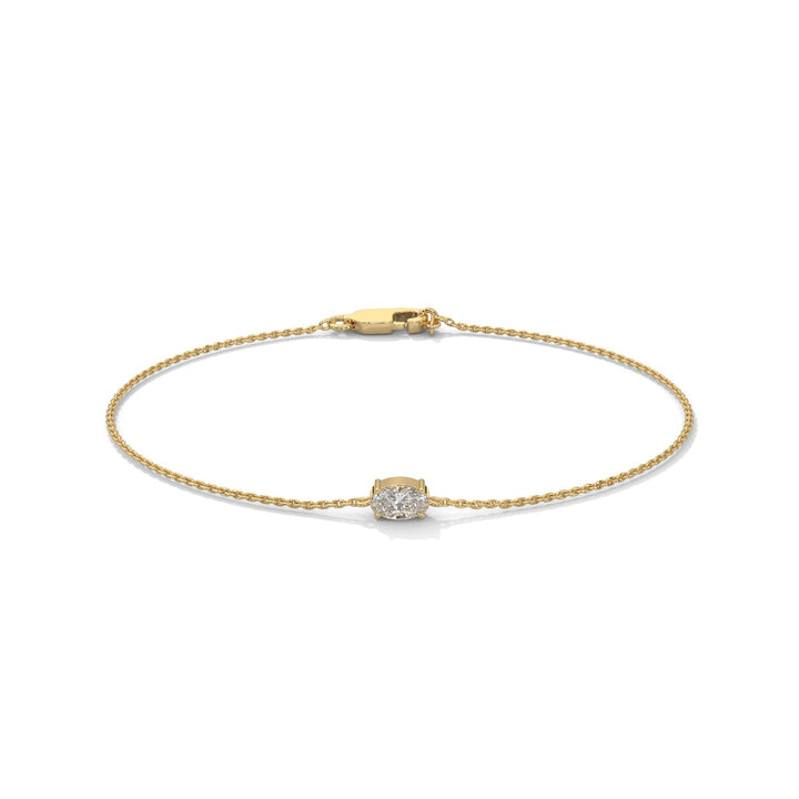 Oval Solitaire Diamond Bracelet