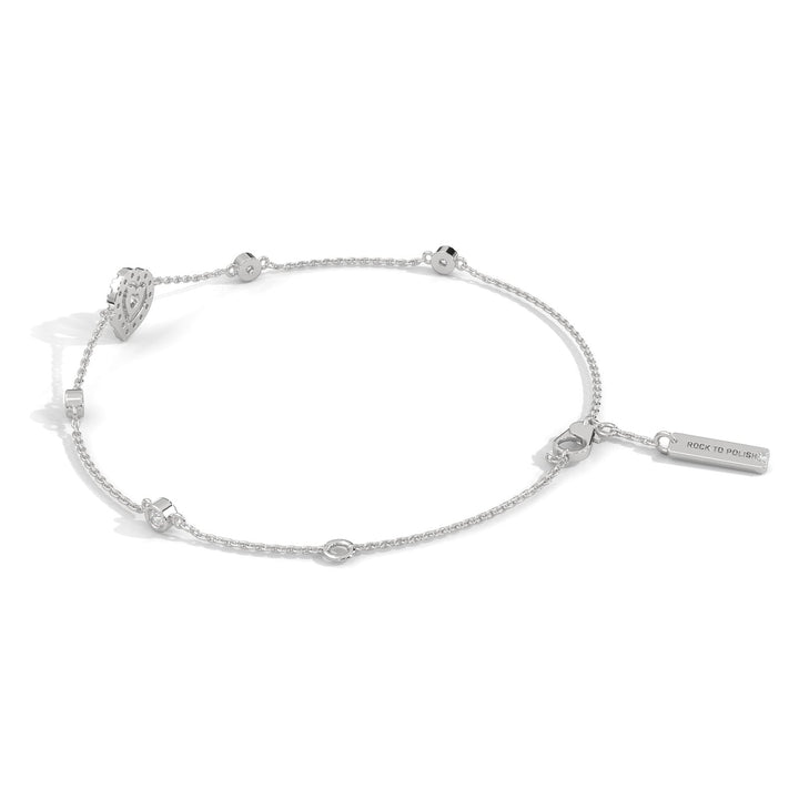 Heart Bezel set diamond Bracelet