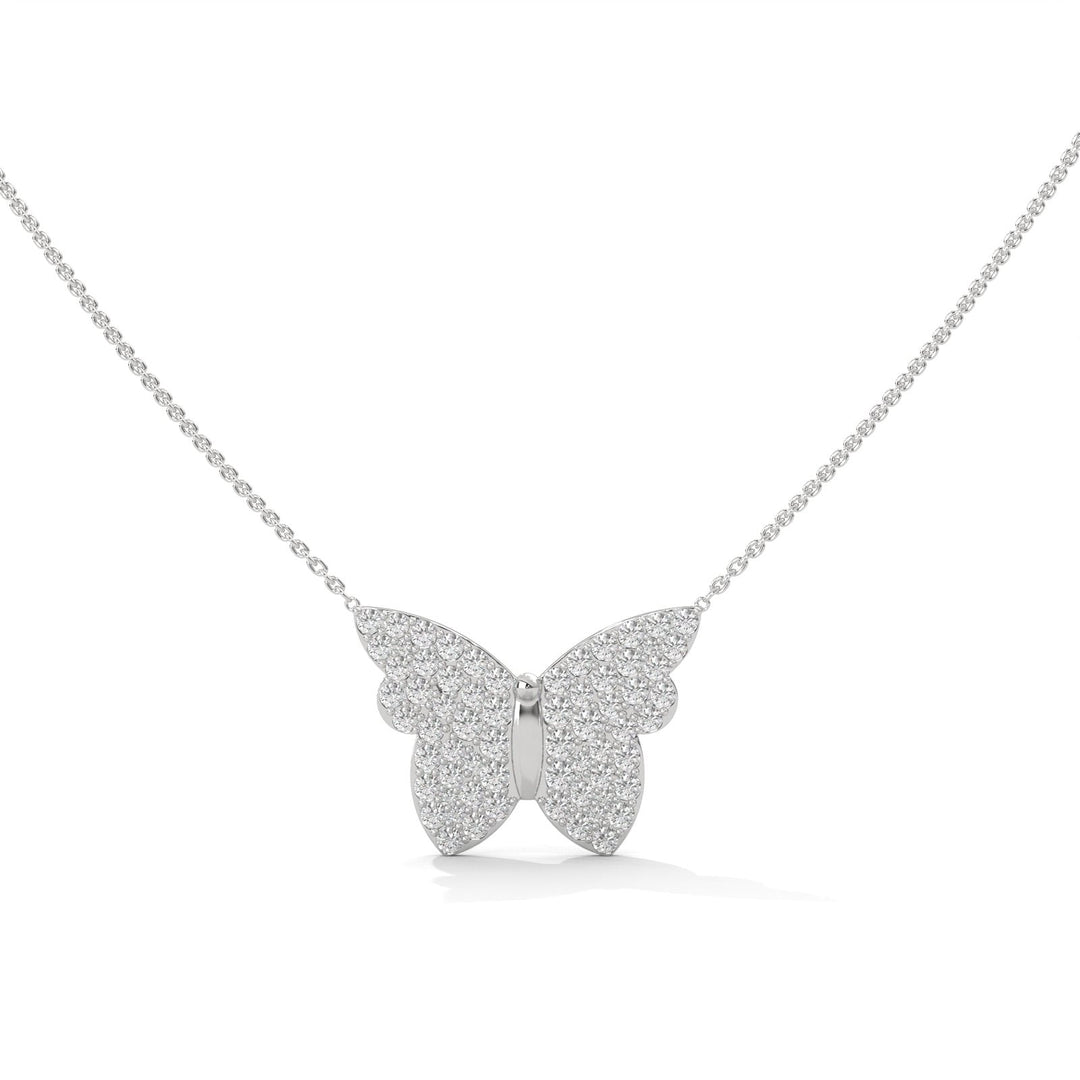 Sparkle DREAMY BUTTERFLY Silver NECKLACE  – Heera One