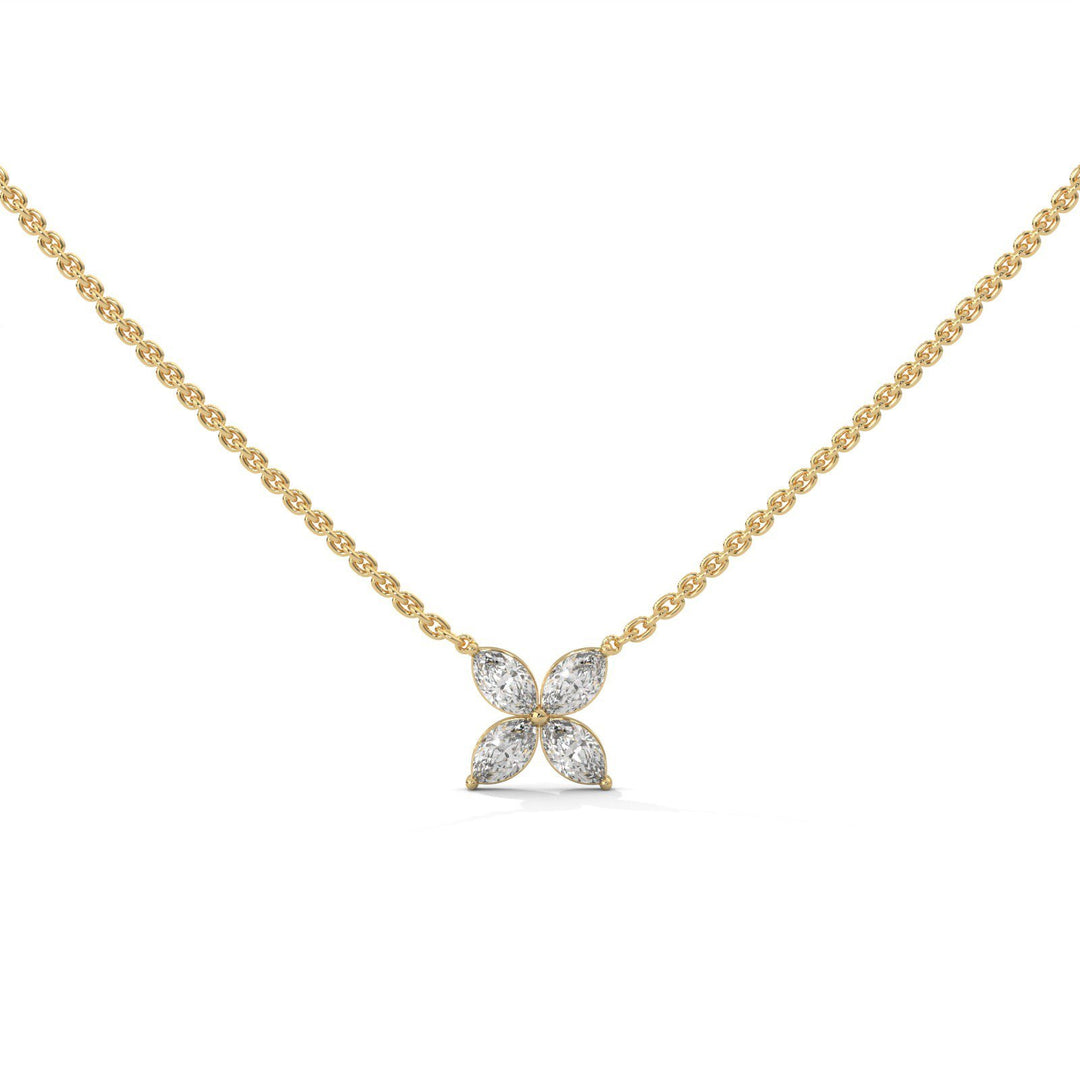 DIAMOND FLOWER NECKLACE