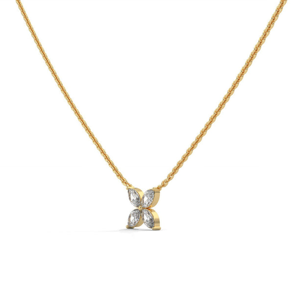 Diamond Flower Necklace