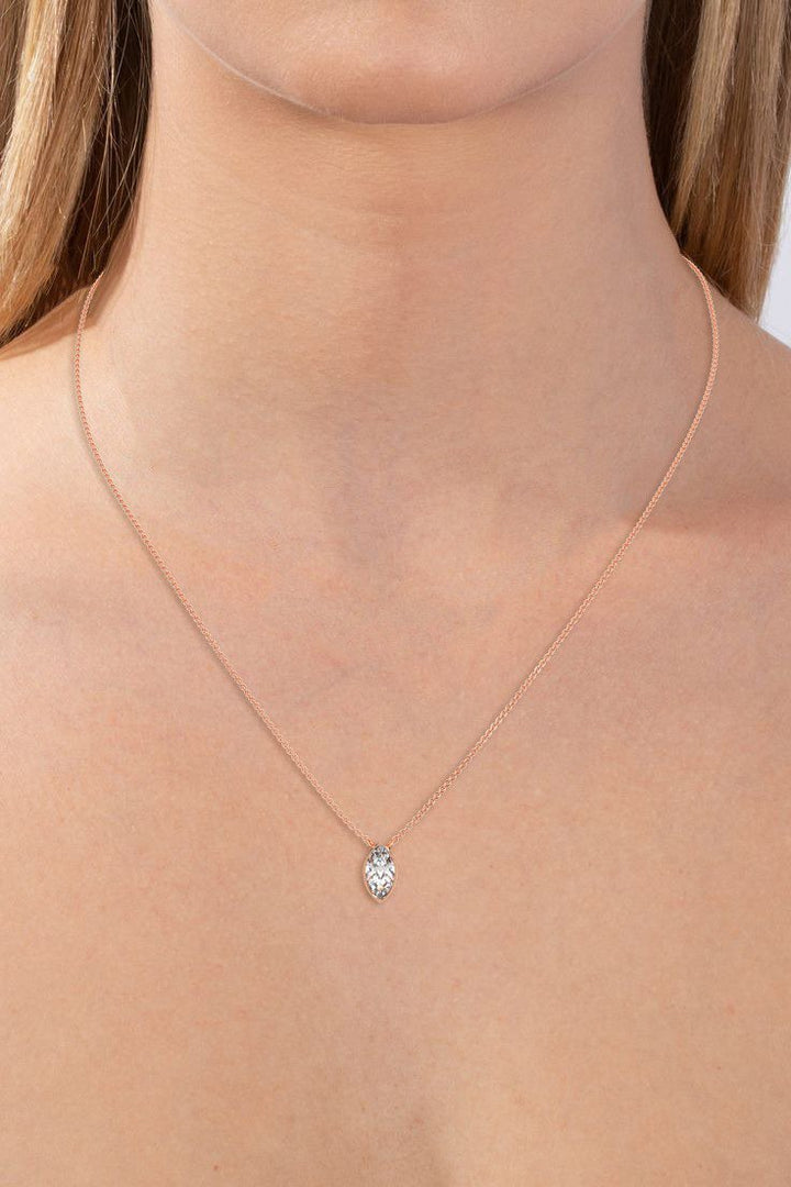 MARQUISE BEZEL SET NECKLACE