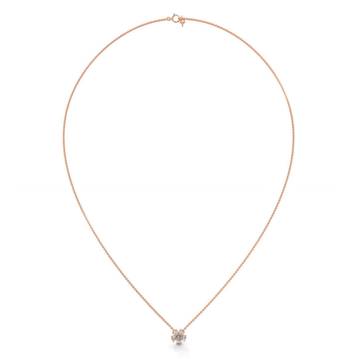 WILDFLOWER DIAMOND ROSE GOLD NECKLACE – Heera One
