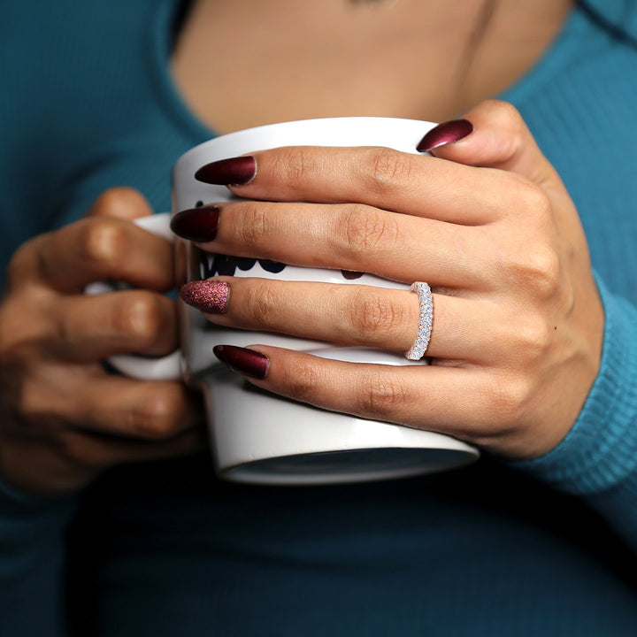 ROUND DIAMOND HALF ETERNITY BAND RING