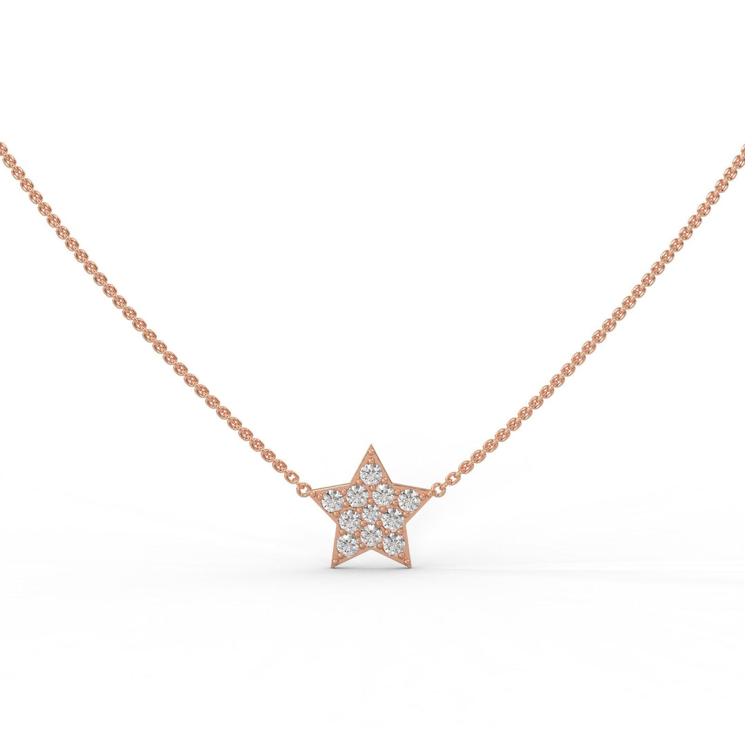 Single Star Rose Gold Necklace  – Heera One