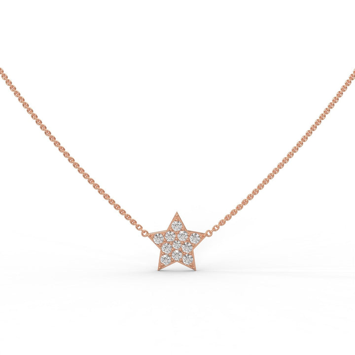 Single Star Rose Gold Necklace  – Heera One