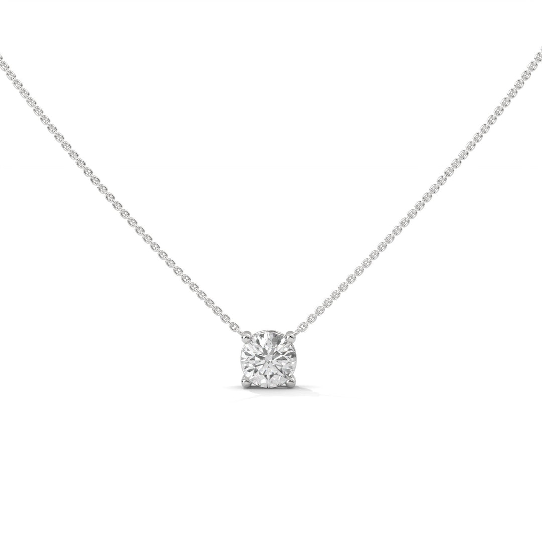 Floating Silver Necklace Round  – Heera One