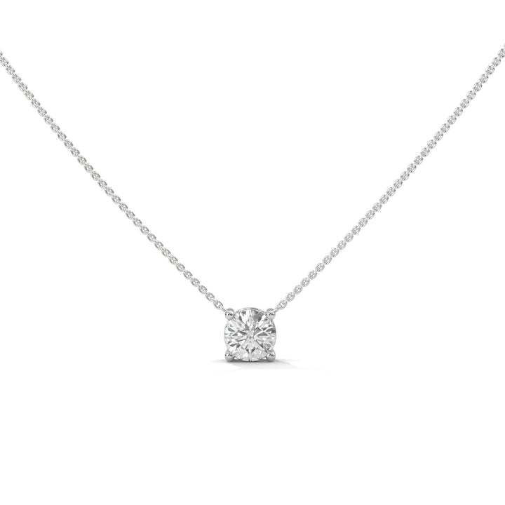 Floating Silver Necklace Round  – Heera One