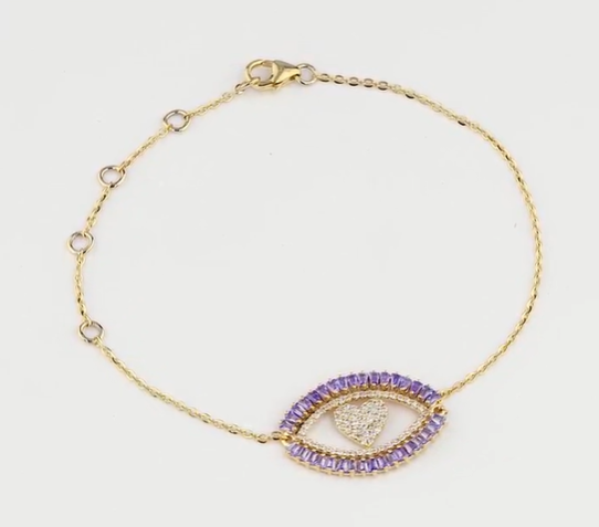 "Evil- Eye" Heart Bracelet