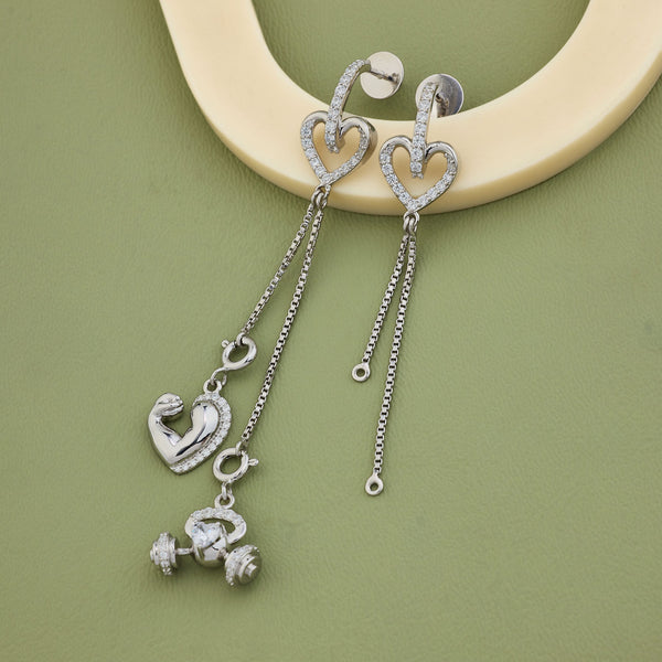 Signature Heart Drop Earrings