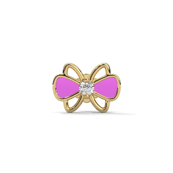 Pink Flutter  Nose Pin