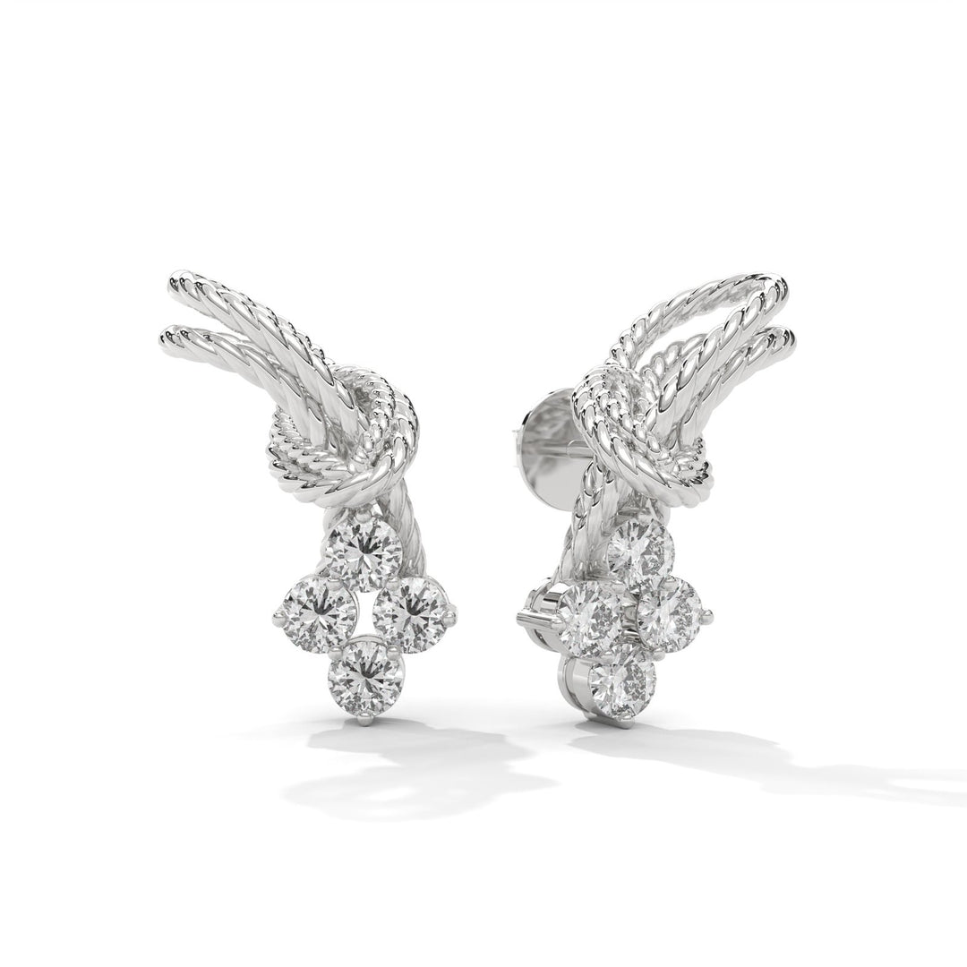 Reef Knot Diamond Earrings