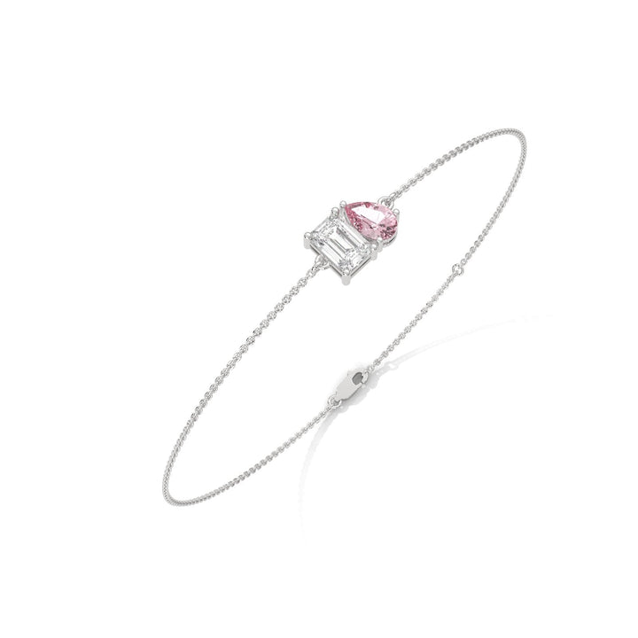 Silver Toi-et-Moi Rose Bracelet  – Heera One