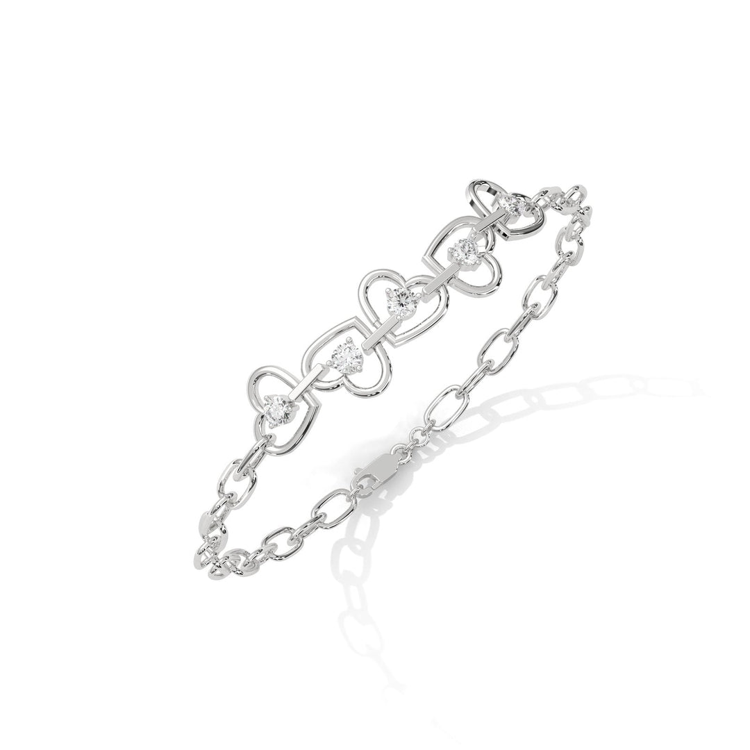 Heart Link Silver Bracelet – Heera One