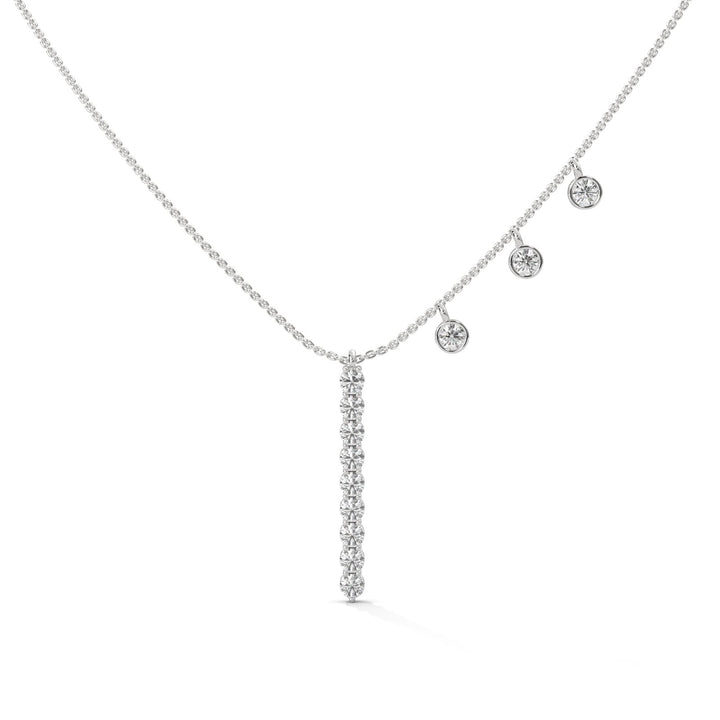 Sleek shimmer for every shine lover – Sparkle Stick Silver Necklace – Heera One