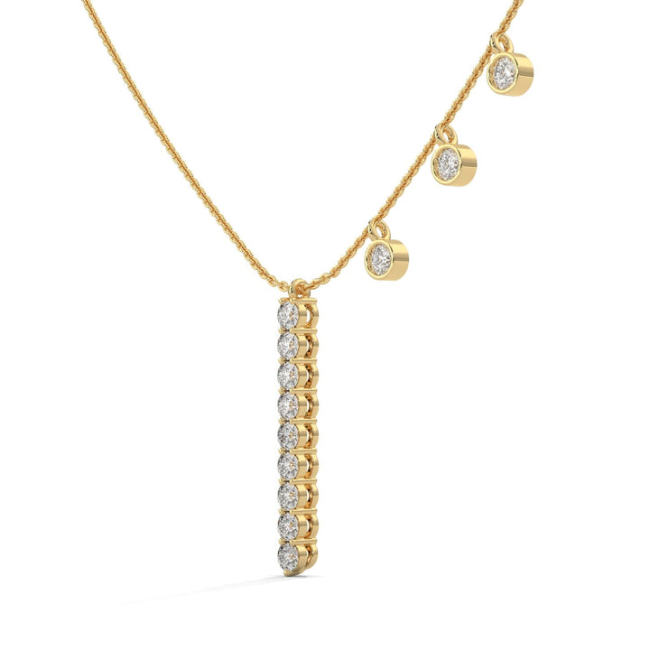 Subtle sparkle, bold gold vibes – Sparkle Stick Gold Necklace – Heera One