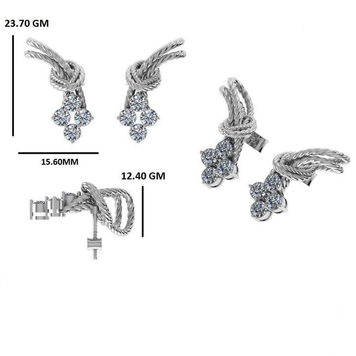 Reef Knot Diamond Earrings