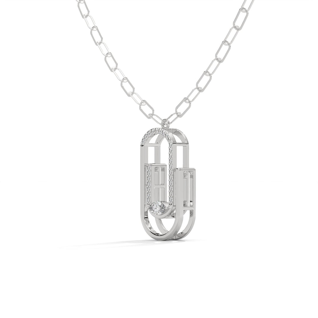 Moonlit clip diamond necklace