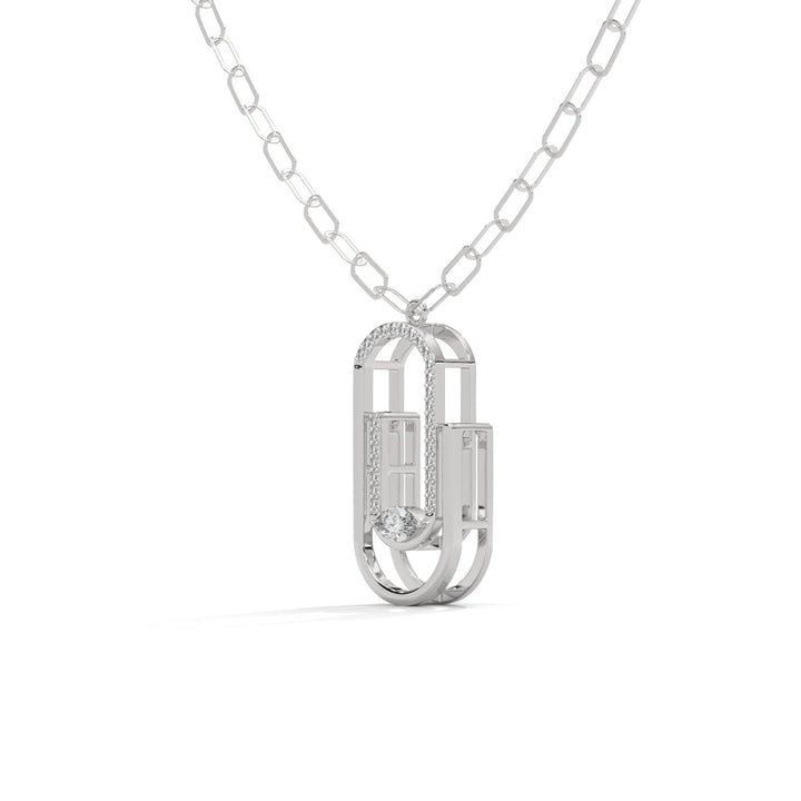 Moonlit clip diamond necklace