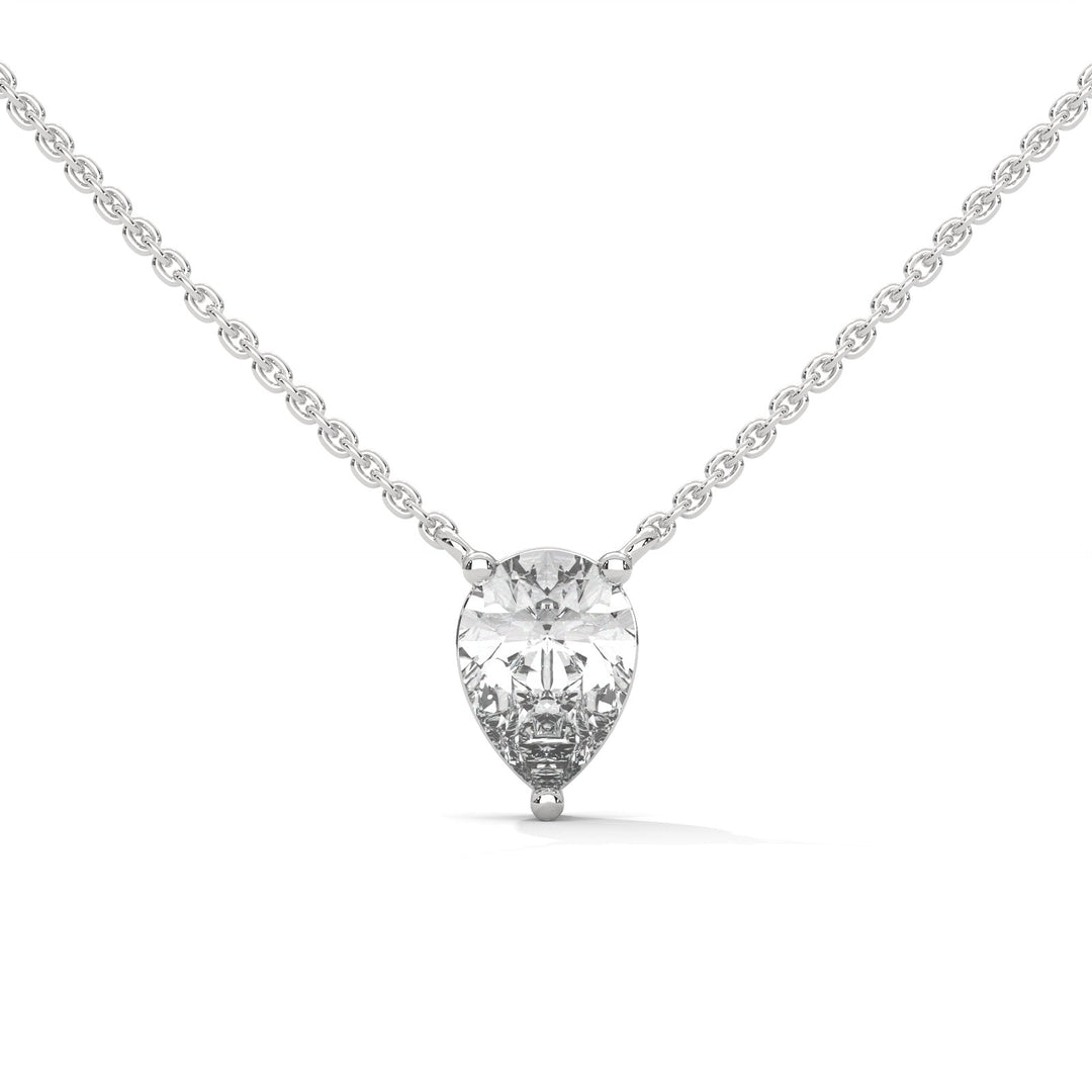 Floating Silver Necklace PEAR  – Heera One