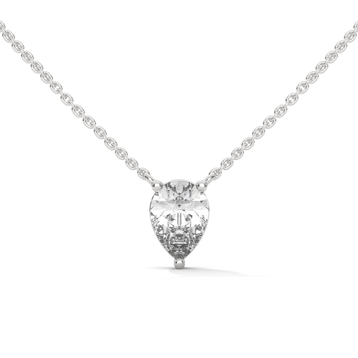 Floating Silver Necklace PEAR  – Heera One