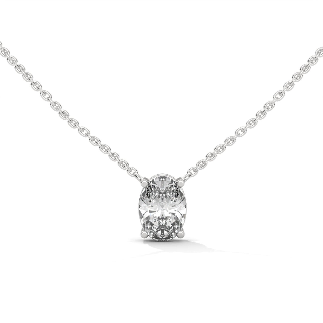 Floating Silver Necklace OVAL – Heera One