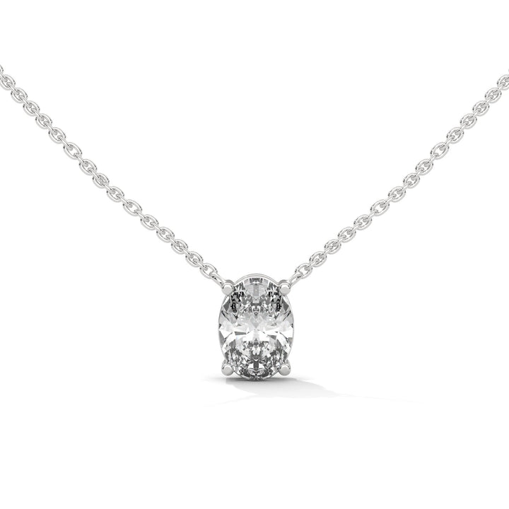 Floating Silver Necklace OVAL – Heera One