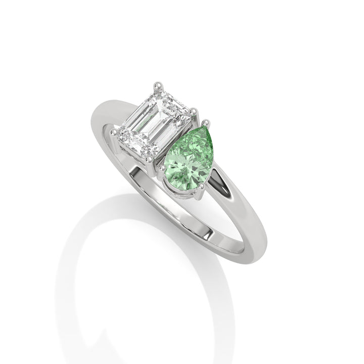 Toi-et-Moi Peridot Ring