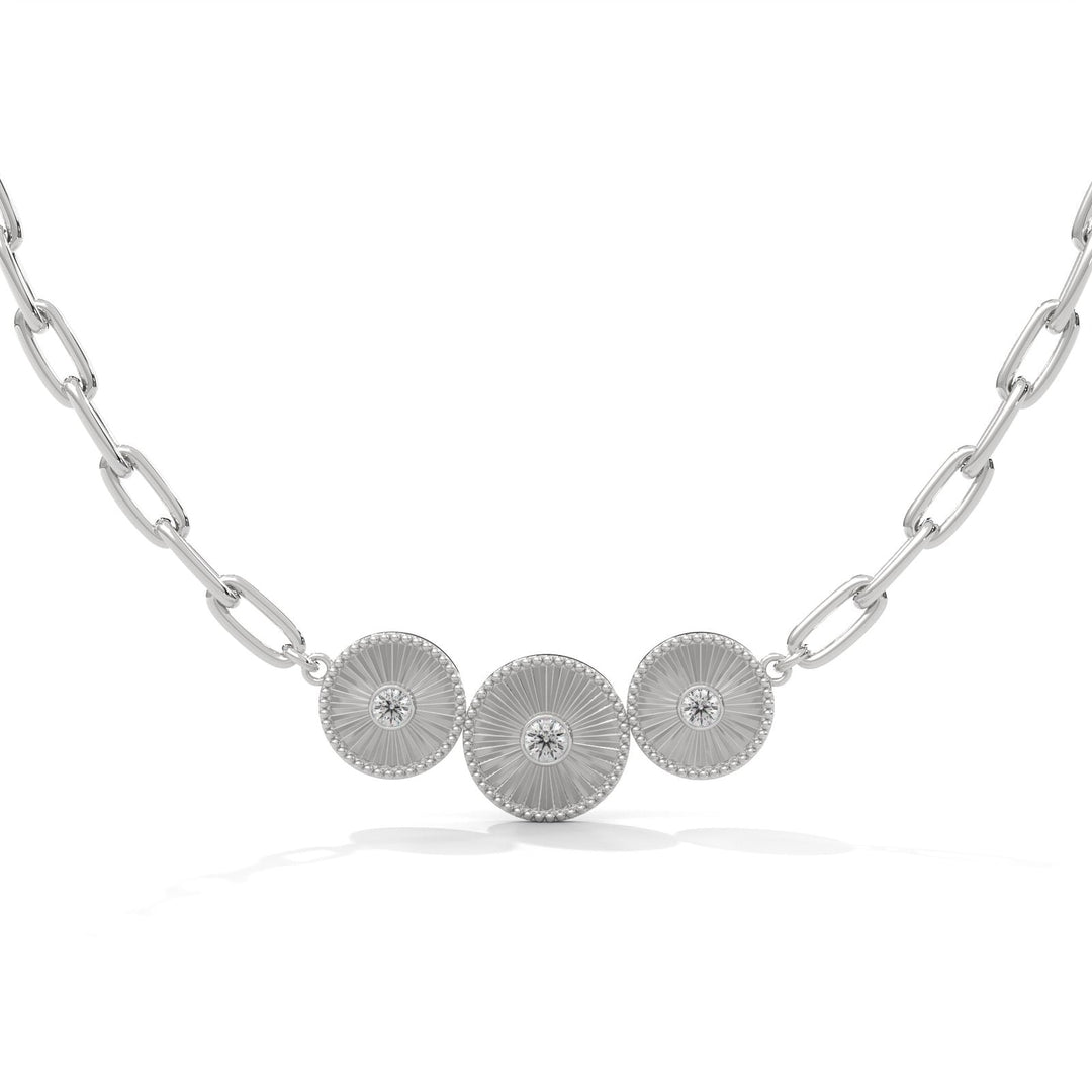 Island Breeze Diamond Silver Necklace  – Heera One