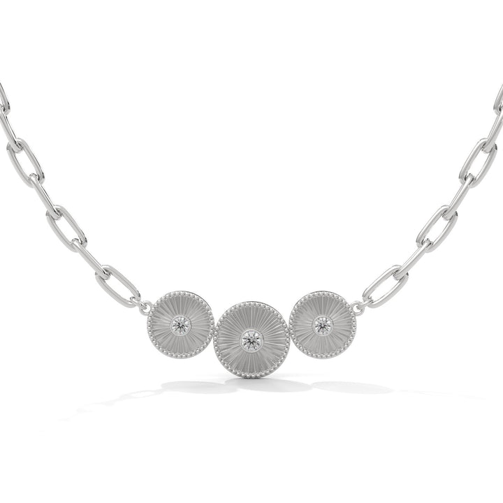 Island Breeze Diamond Silver Necklace  – Heera One