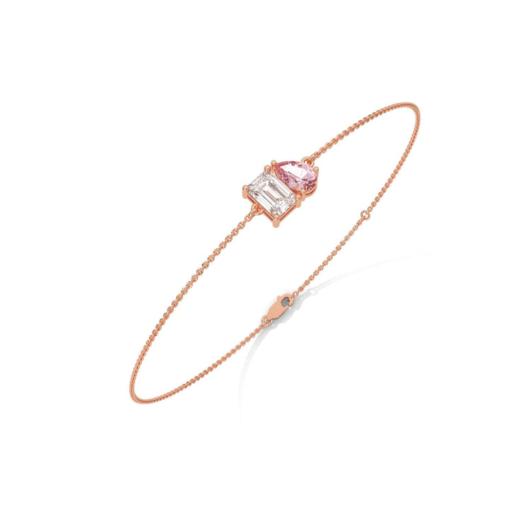Rose Gold Toi-et-Moi Rose Bracelet  – Heera One