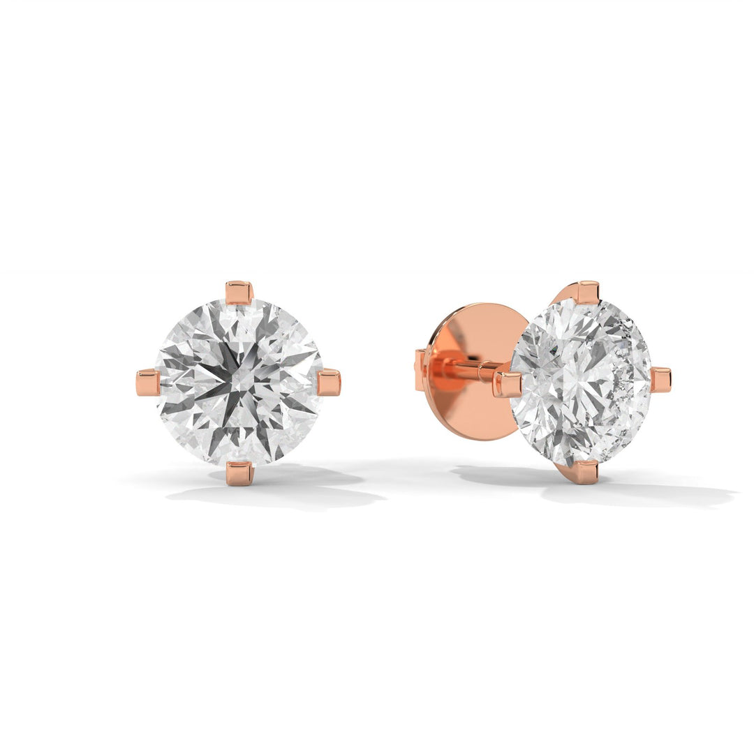 Four-Prongs Diamond Studs