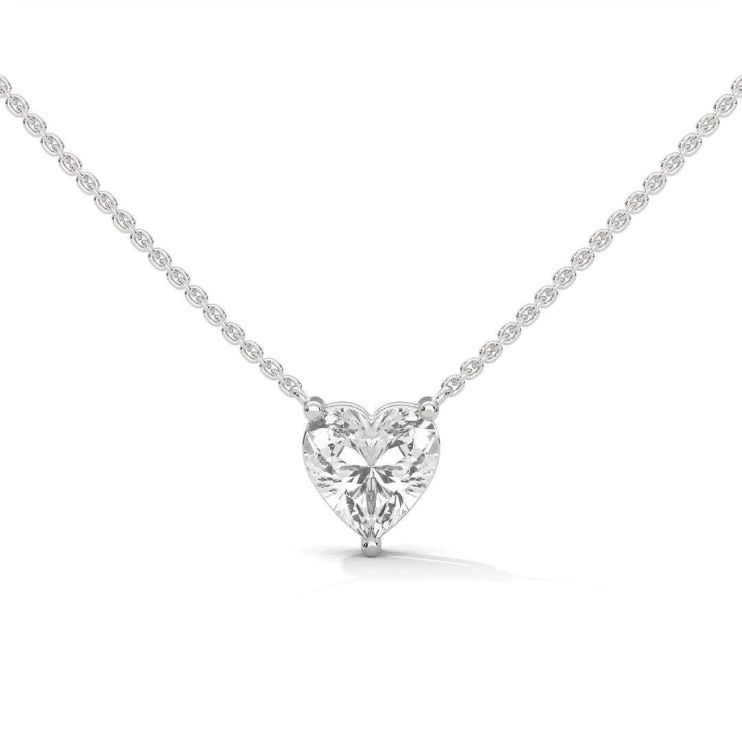 Floating Silver Necklace HEART  – Heera One