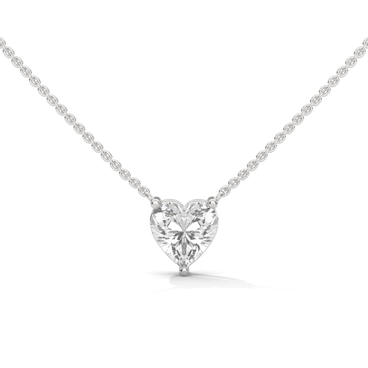 Floating Silver Necklace HEART  – Heera One