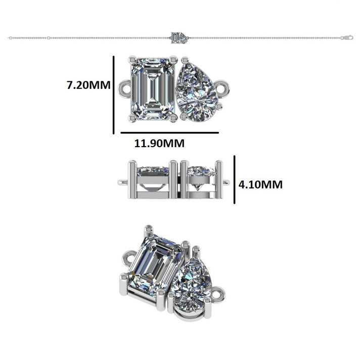 Toi-et-Moi Rose Bracelet